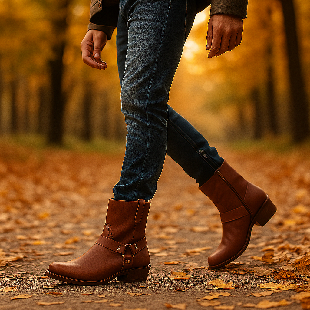 Andrew – Bottes Cowboy Western à Fermeture Éclair