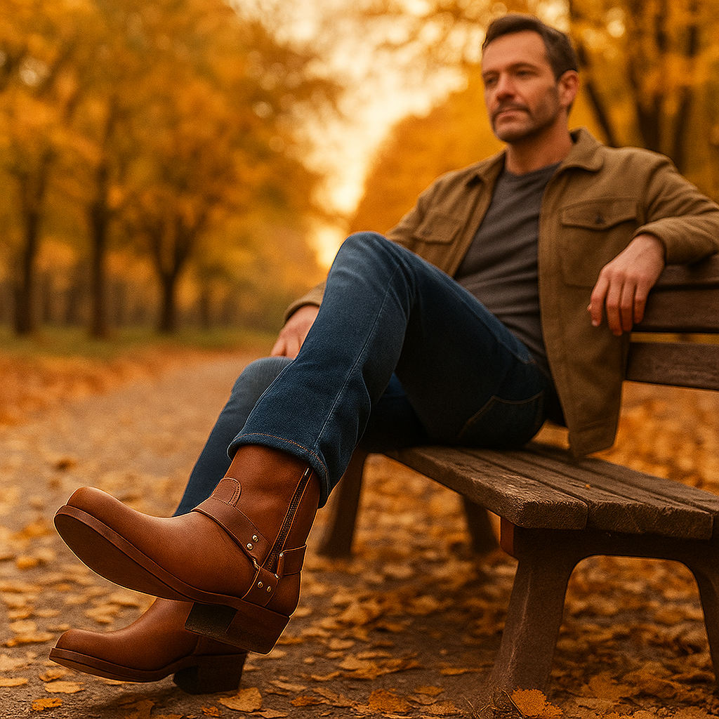 Andrew – Bottes Cowboy Western à Fermeture Éclair