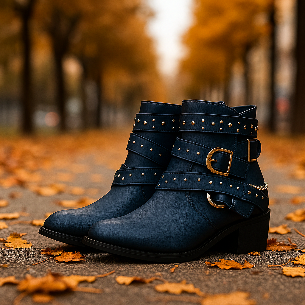Bottines Femme à Brides Cloutées