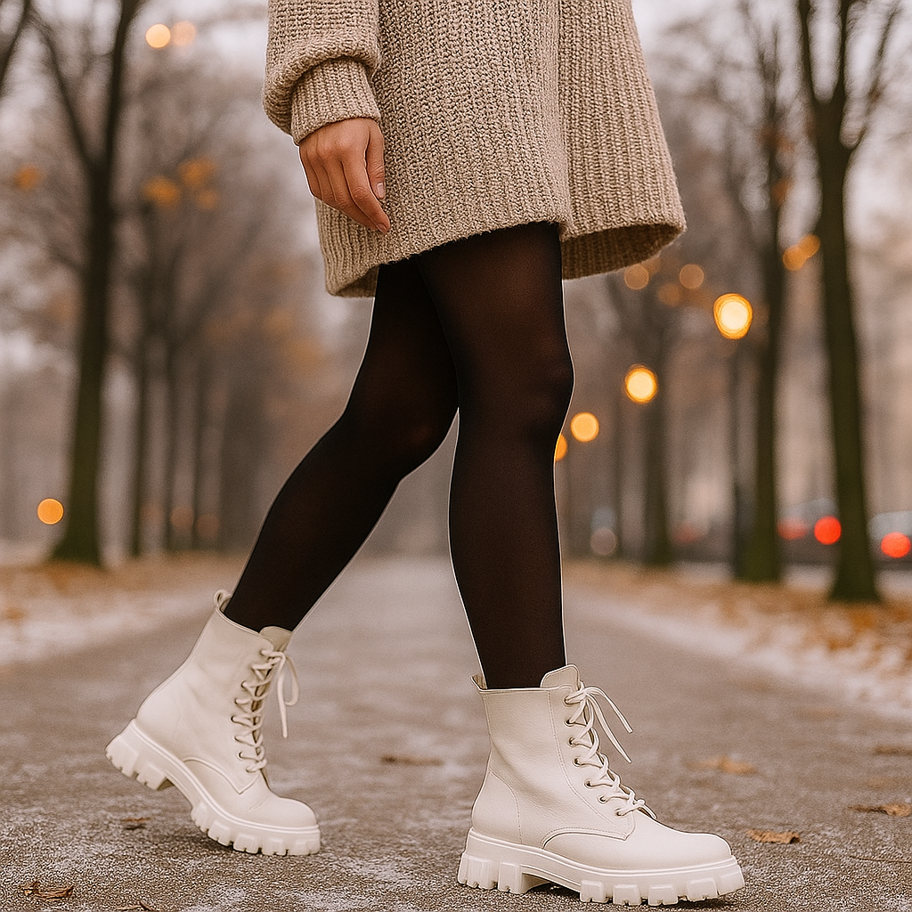 Bottes à Lacets Hautes Femme – Semelle Robuste
