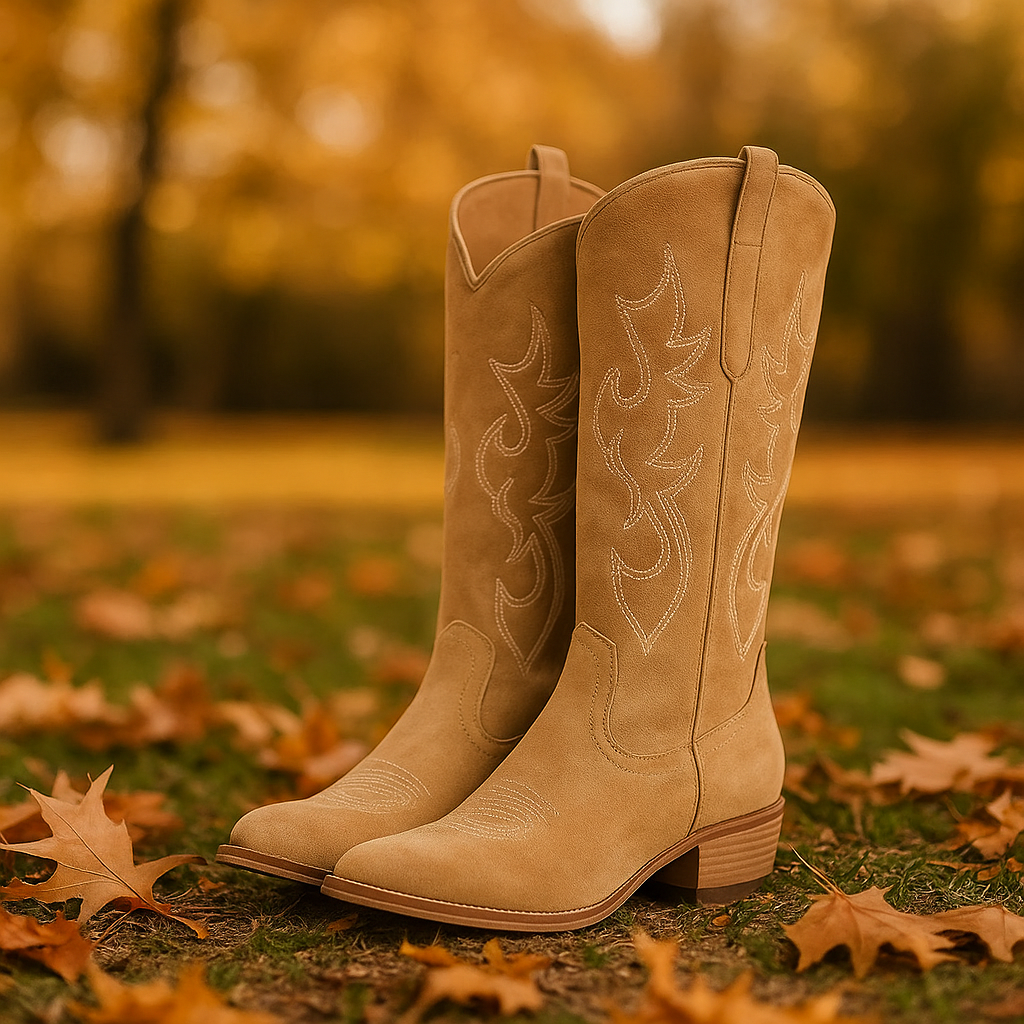 Bottes Femme Daim Structuré – Élégance et Confort