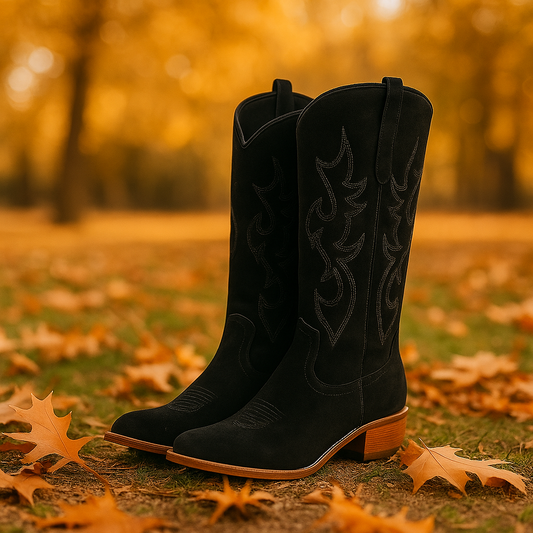 Bottes Femme Daim Structuré – Élégance et Confort