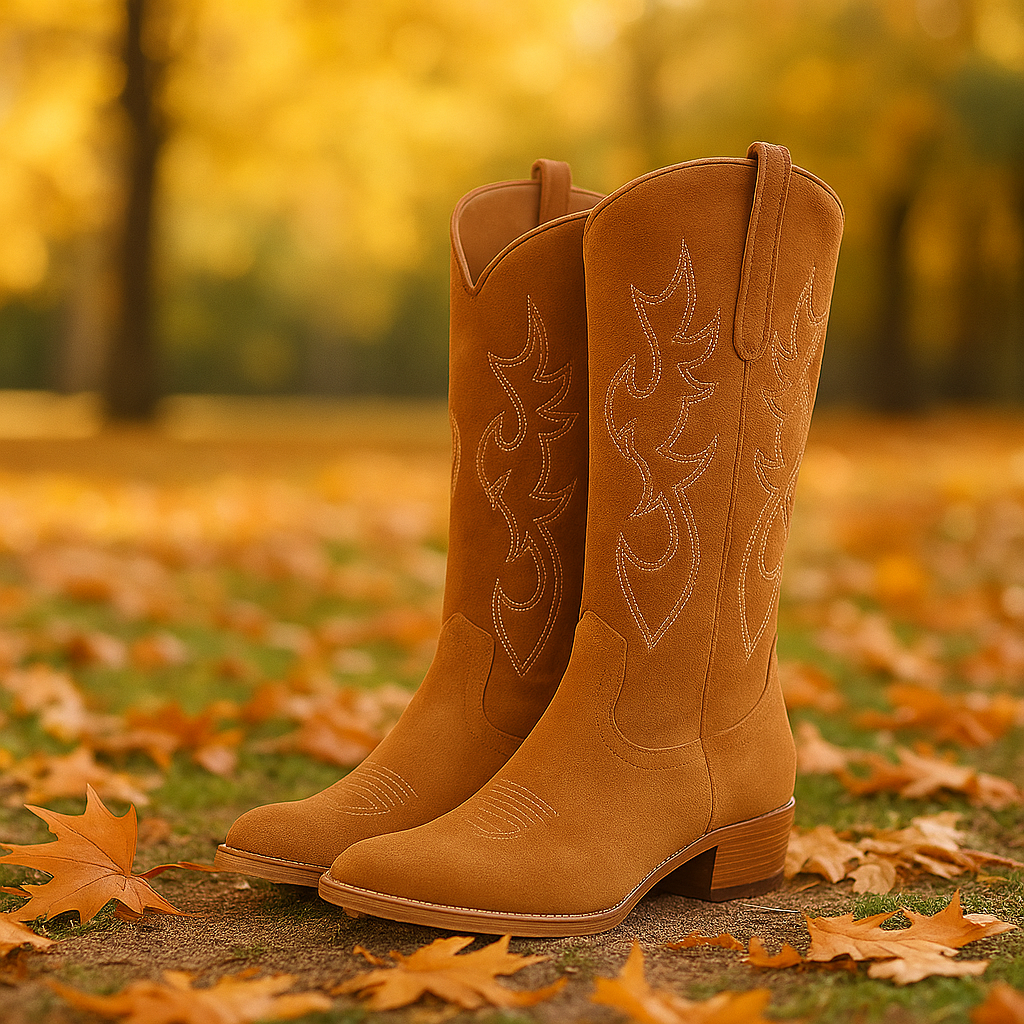 Bottes Femme Daim Structuré – Élégance et Confort