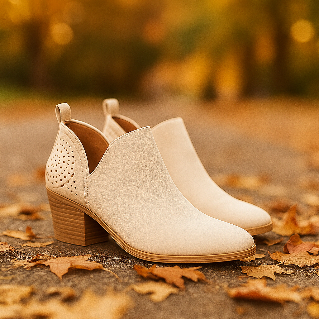 Bottines Femme à Talons – Design Croisé Perforé