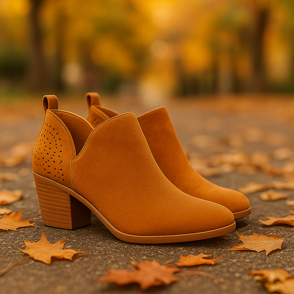 Bottines Femme à Talons – Design Croisé Perforé