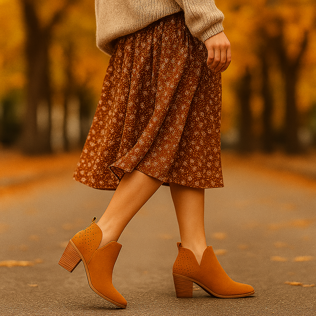 Bottines Femme à Talons – Design Croisé Perforé