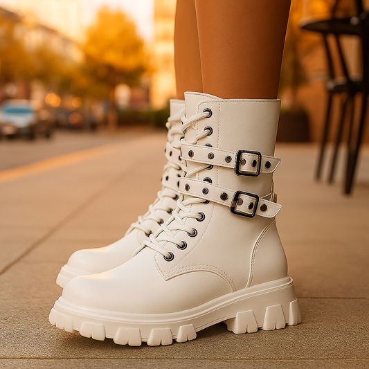 Bottines Femme à Lacets – Sangles Ajustables et Robustes
