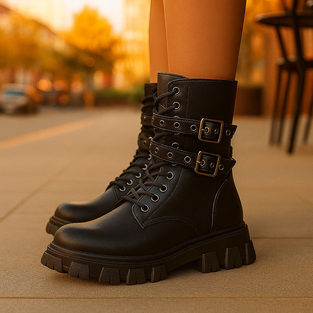 Bottines Femme à Lacets – Sangles Ajustables et Robustes