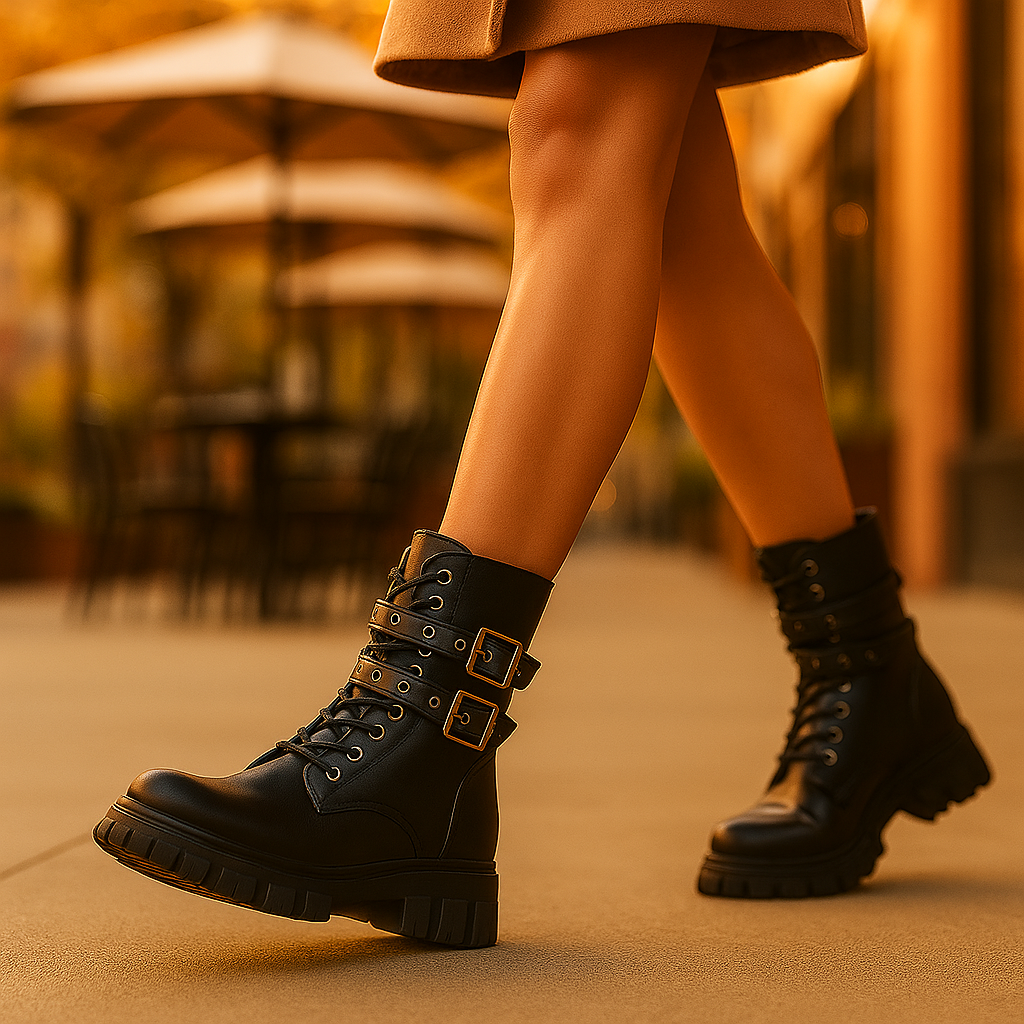 Bottines Femme à Lacets – Sangles Ajustables et Robustes