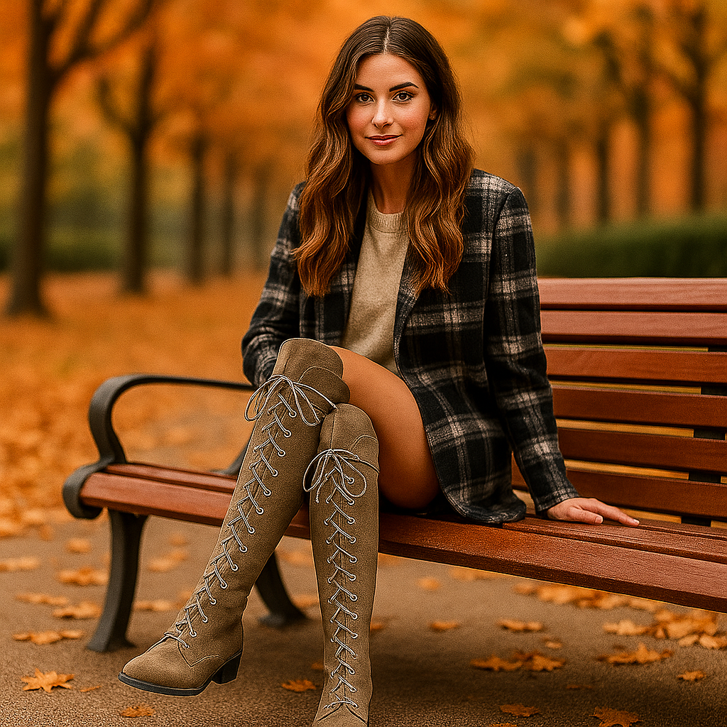Bottes Cuissardes Overknee à Lacets – Style Élégant et Mode Femme