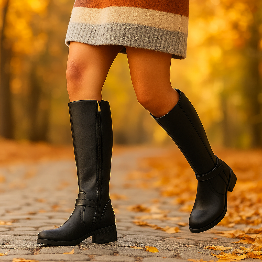 Bottes Cavalières Femme Élégantes – Hautes à Fermeture Latérale
