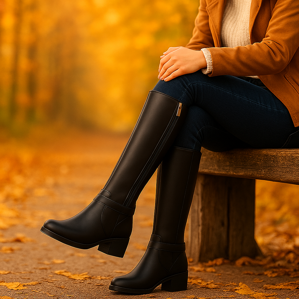 Bottes Cavalières Femme Élégantes – Hautes à Fermeture Latérale