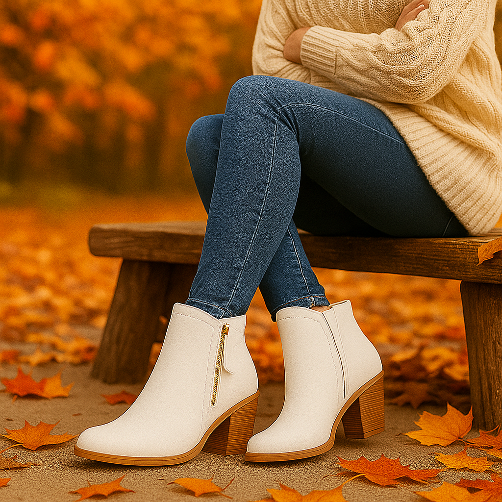 Bottines Femme – Fermeture Latérale et Matière Résistante