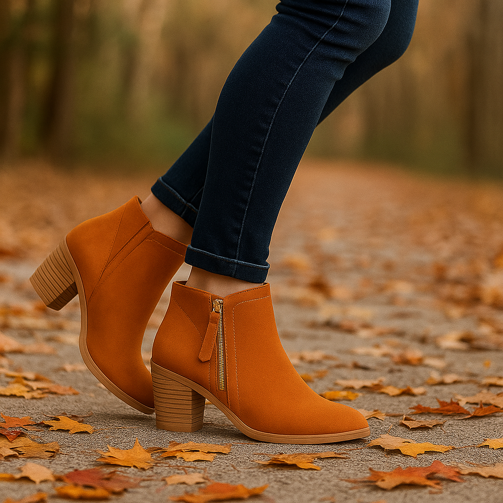 Bottines Femme – Fermeture Latérale et Matière Résistante