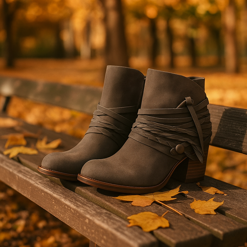 Bottines vintage en cuir femme