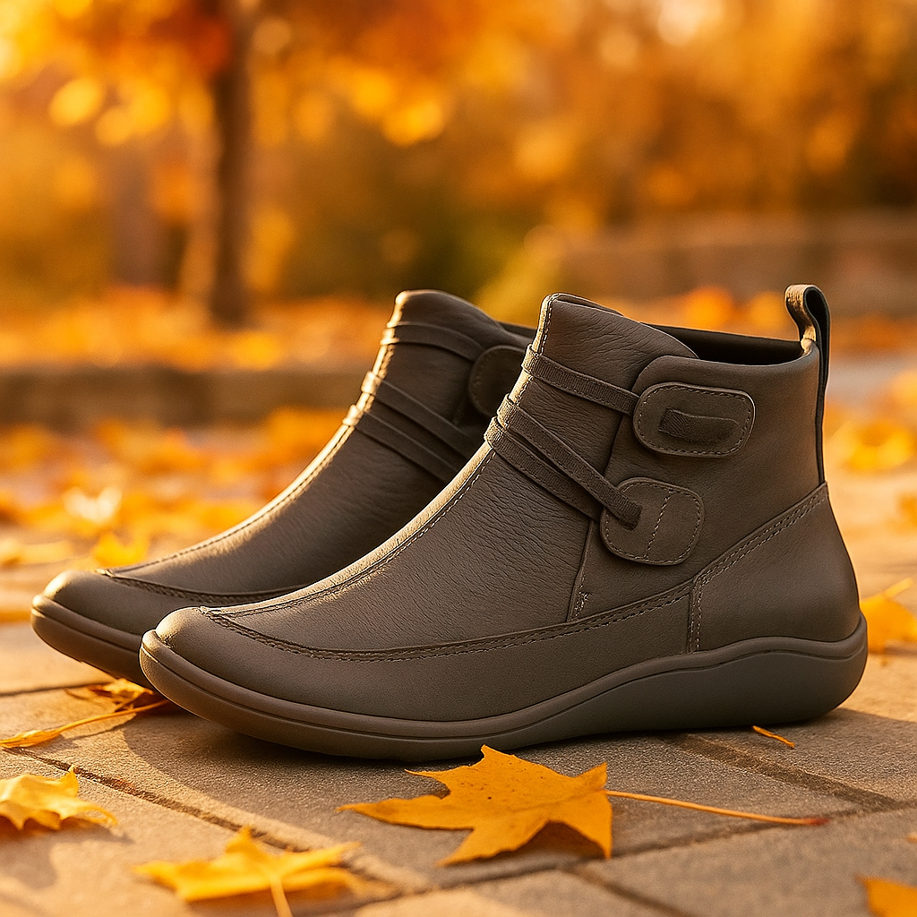 Bottines confort cuir femme