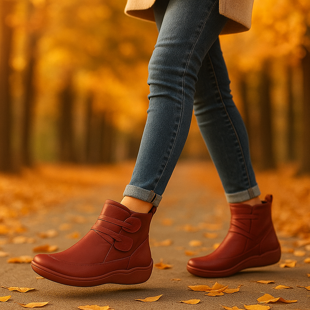 Bottines confort cuir femme