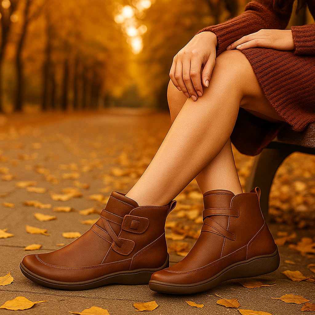 Bottines confort cuir femme