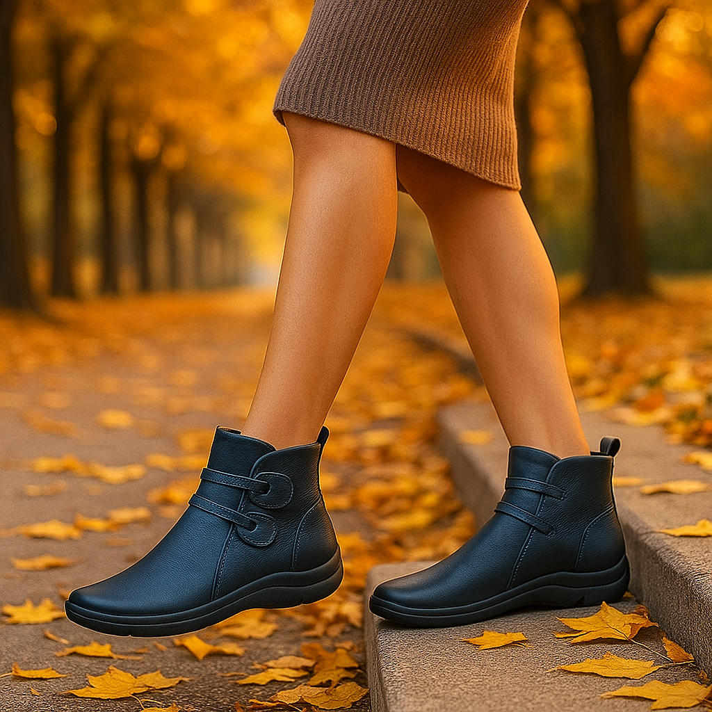 Bottines confort cuir femme