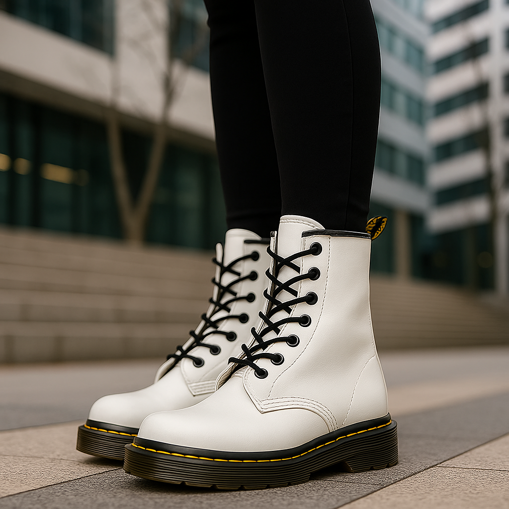 Bottes Martens Femme à Lacets – Chaussures en Cuir Iconiques