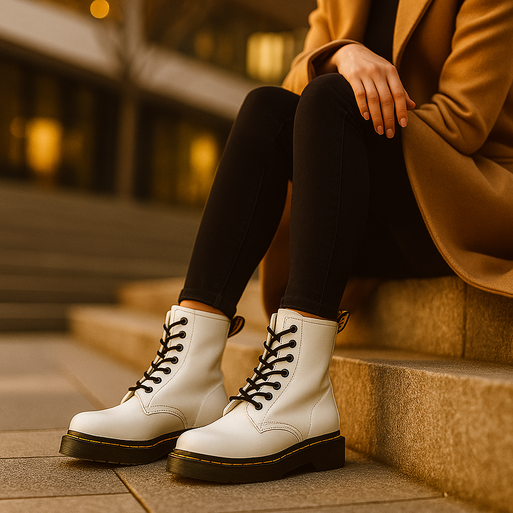 Bottes Martens Femme à Lacets – Chaussures en Cuir Iconiques