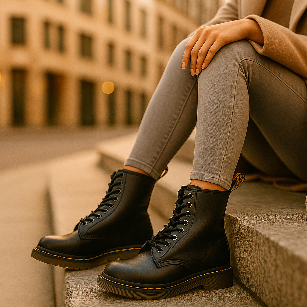 Bottes Martens Femme à Lacets – Chaussures en Cuir Iconiques