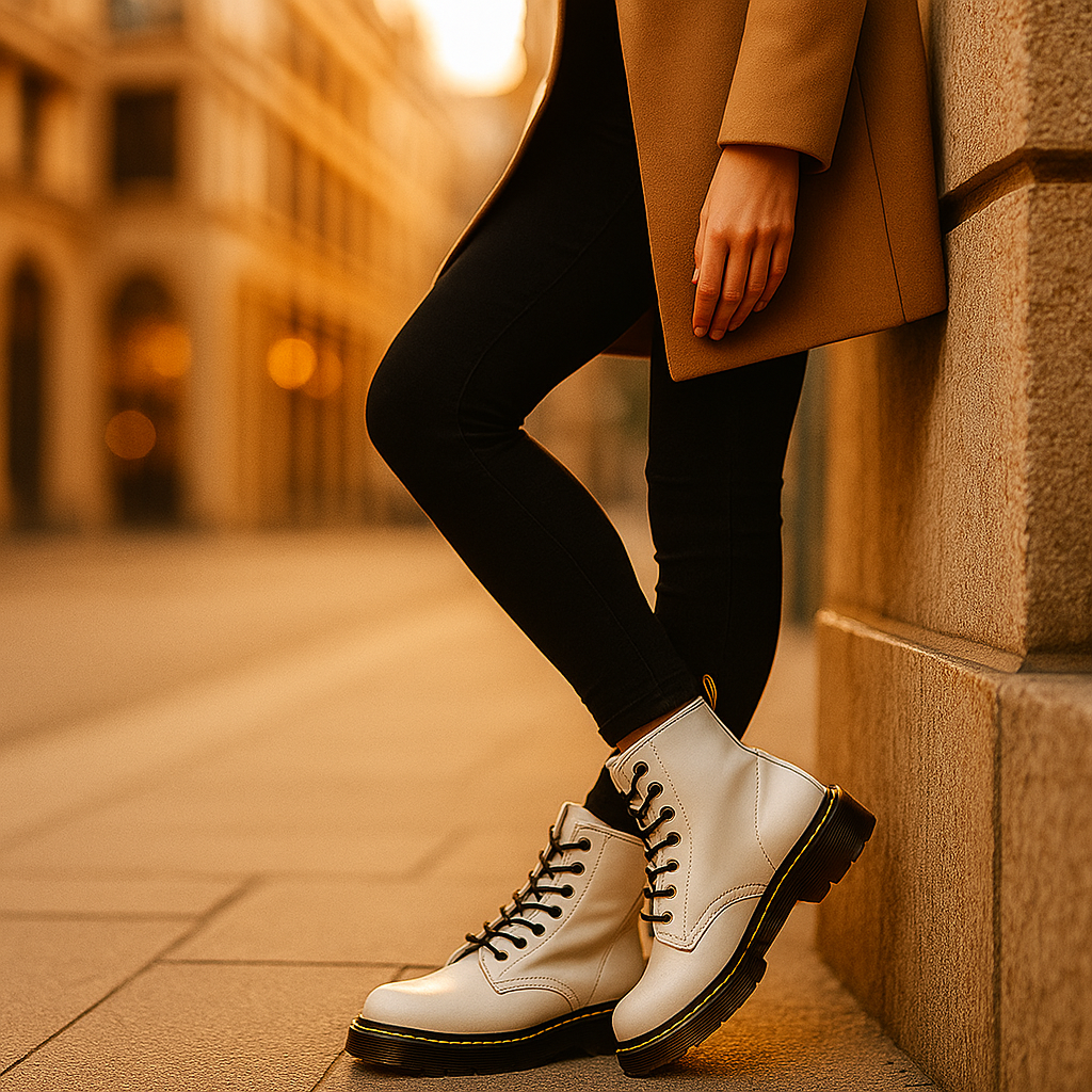 Bottes Martens Femme à Lacets – Chaussures en Cuir Iconiques