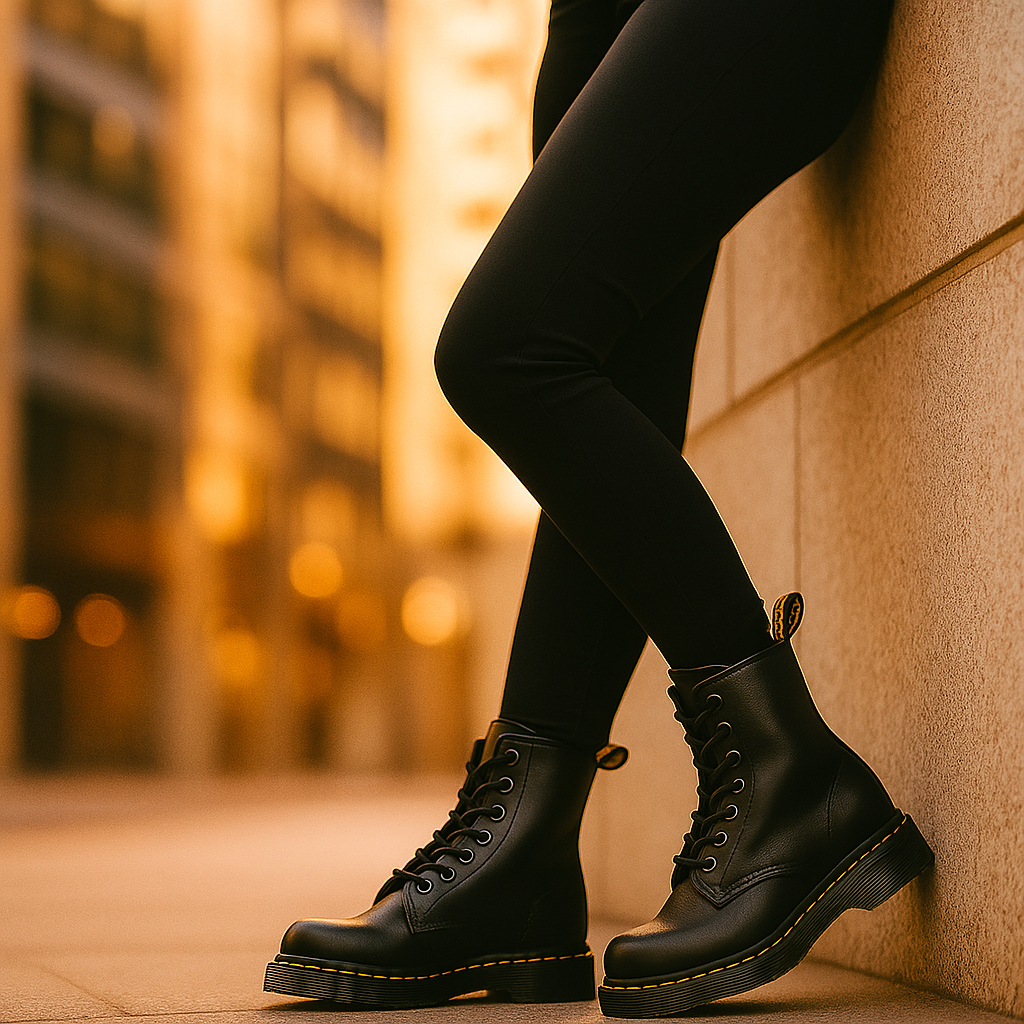 Bottes Martens Femme à Lacets – Chaussures en Cuir Iconiques