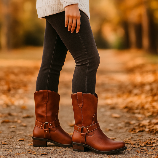 Bottes Cowboy Femme en Cuir – Style Western Élégant et Durable