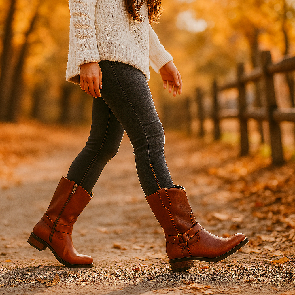 Bottes Cowboy Femme en Cuir – Style Western Élégant et Durable