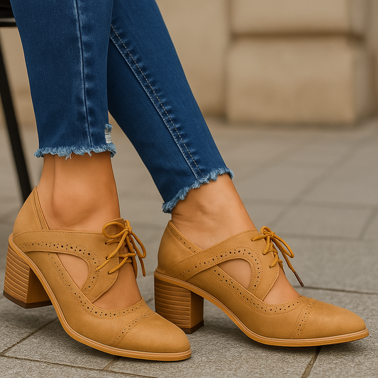 Chaussures à talon rétro femme