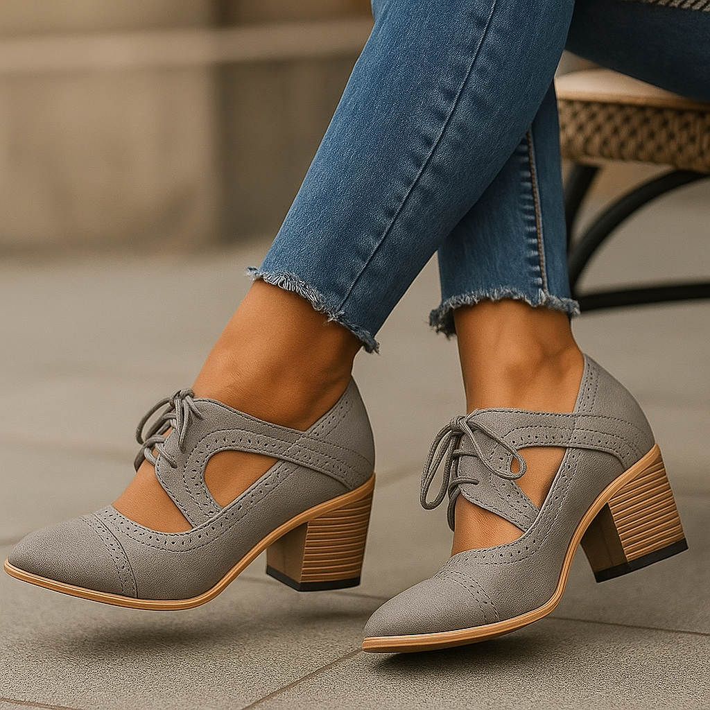 Chaussures à talon rétro femme