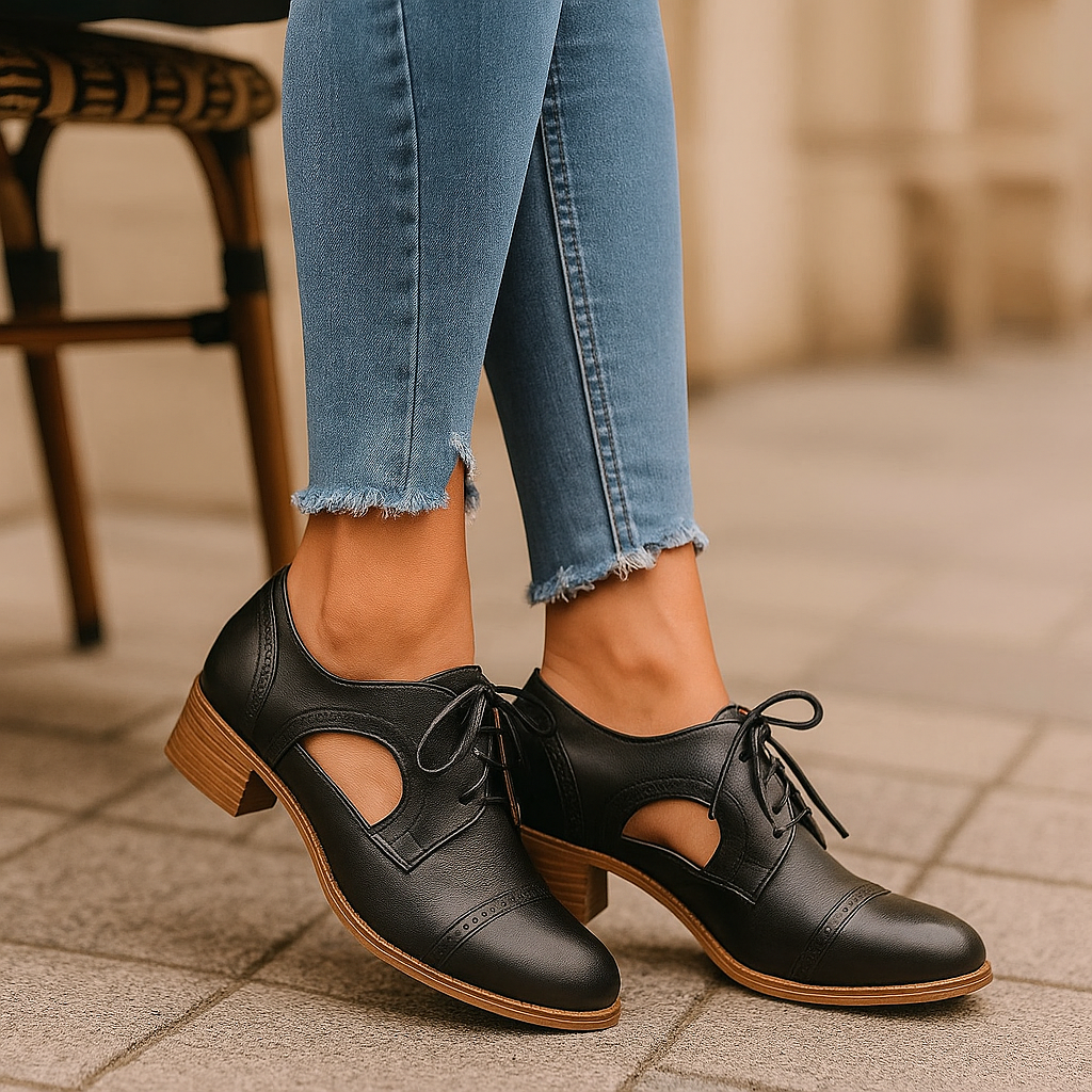 Chaussures à talon rétro femme