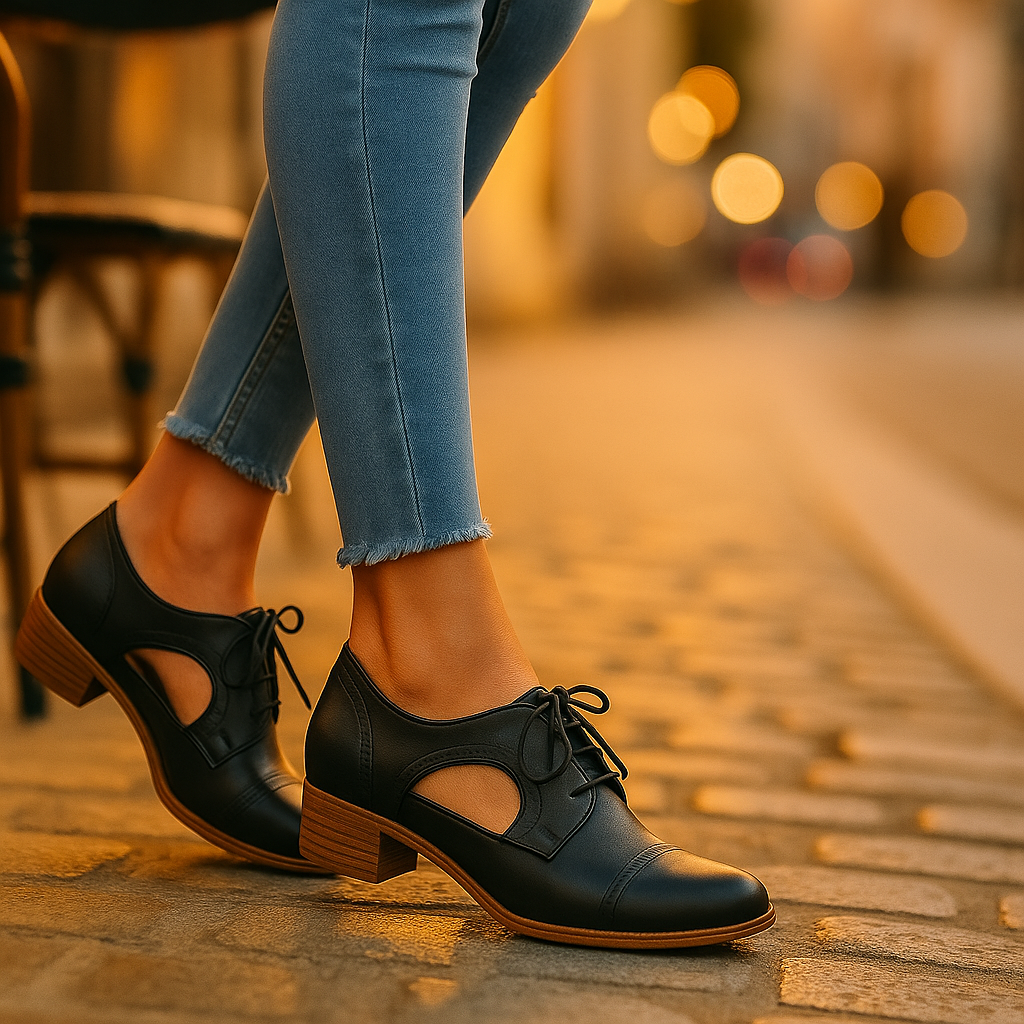 Chaussures à talon rétro femme