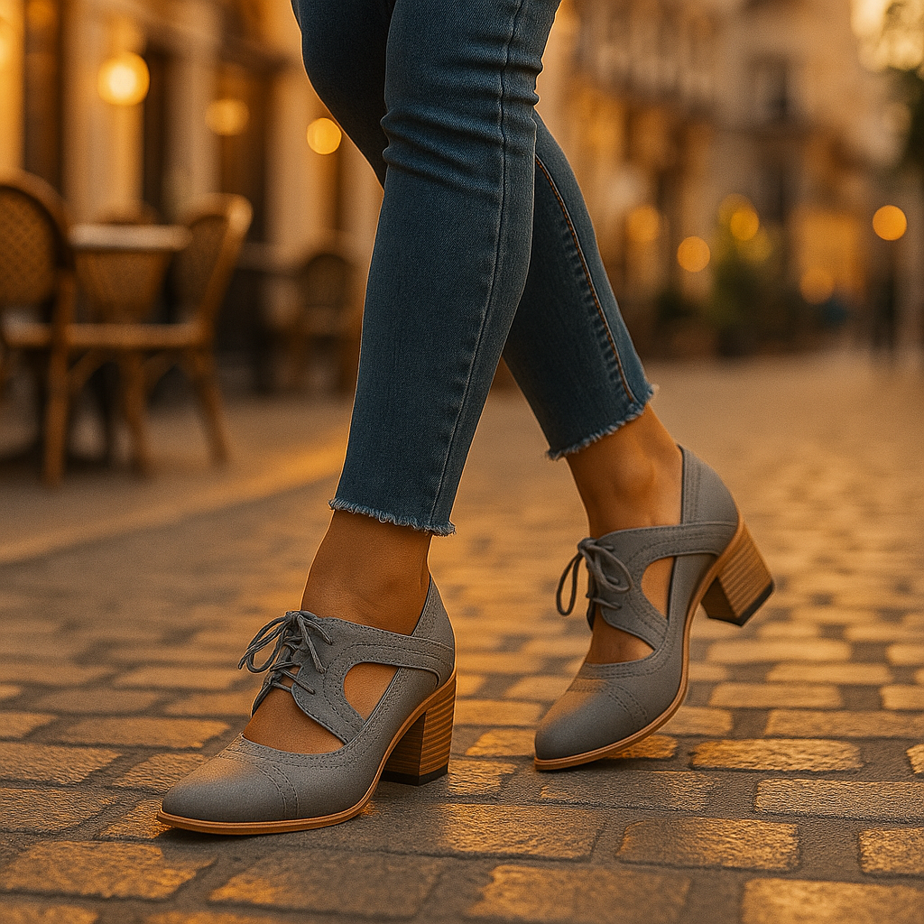 Chaussures à talon rétro femme