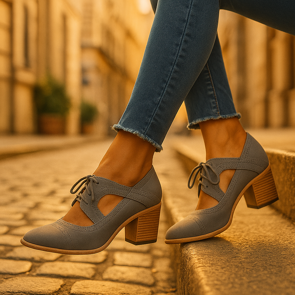 Chaussures à talon rétro femme