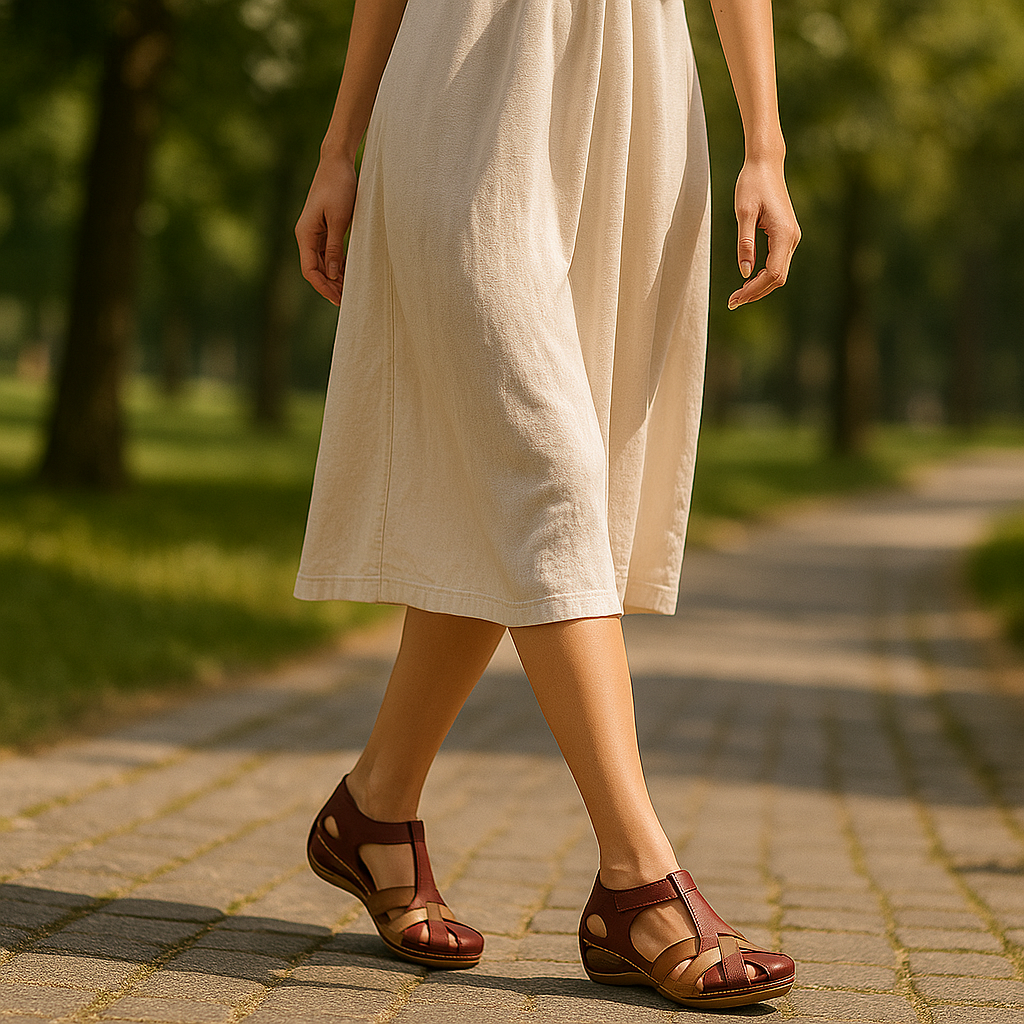 Sandales orthopédiques vintage femme