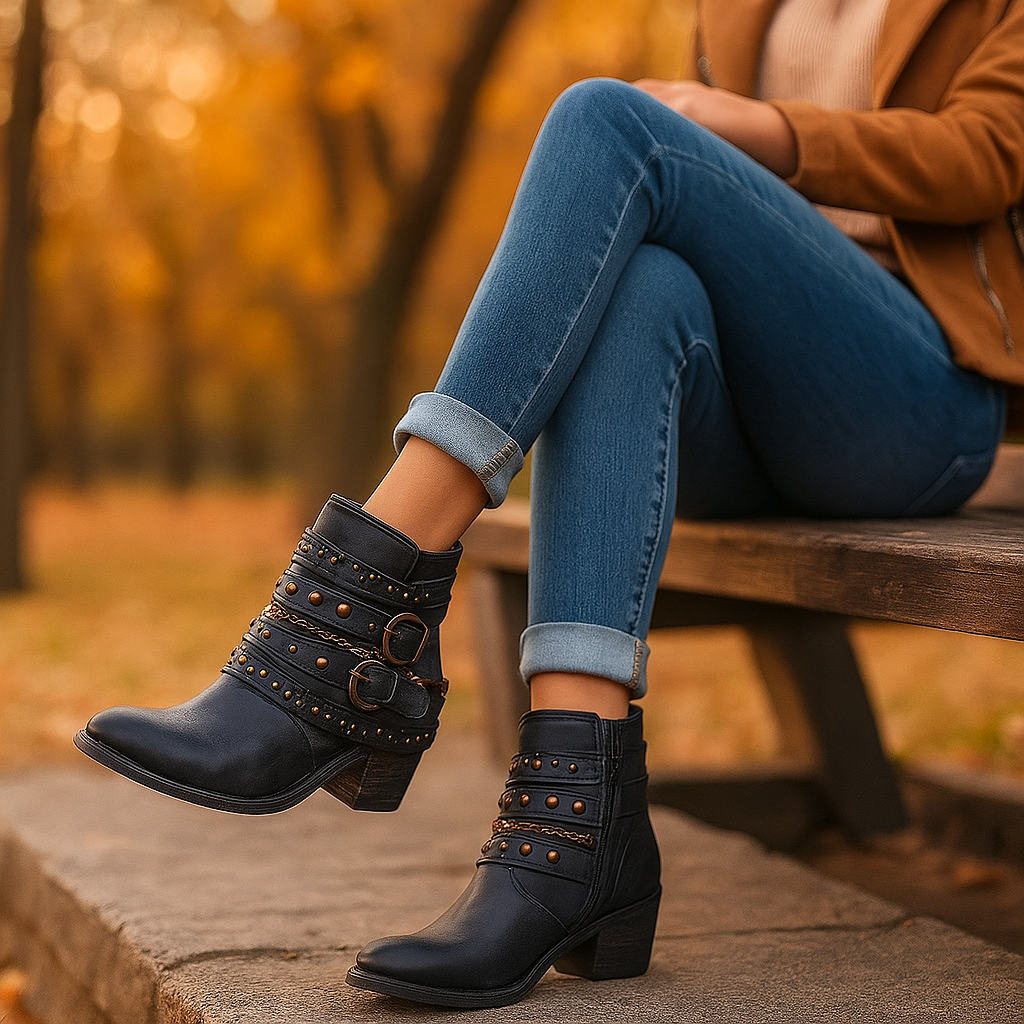 Bottes vintage femme à boucles - Style Intemporel et Confort