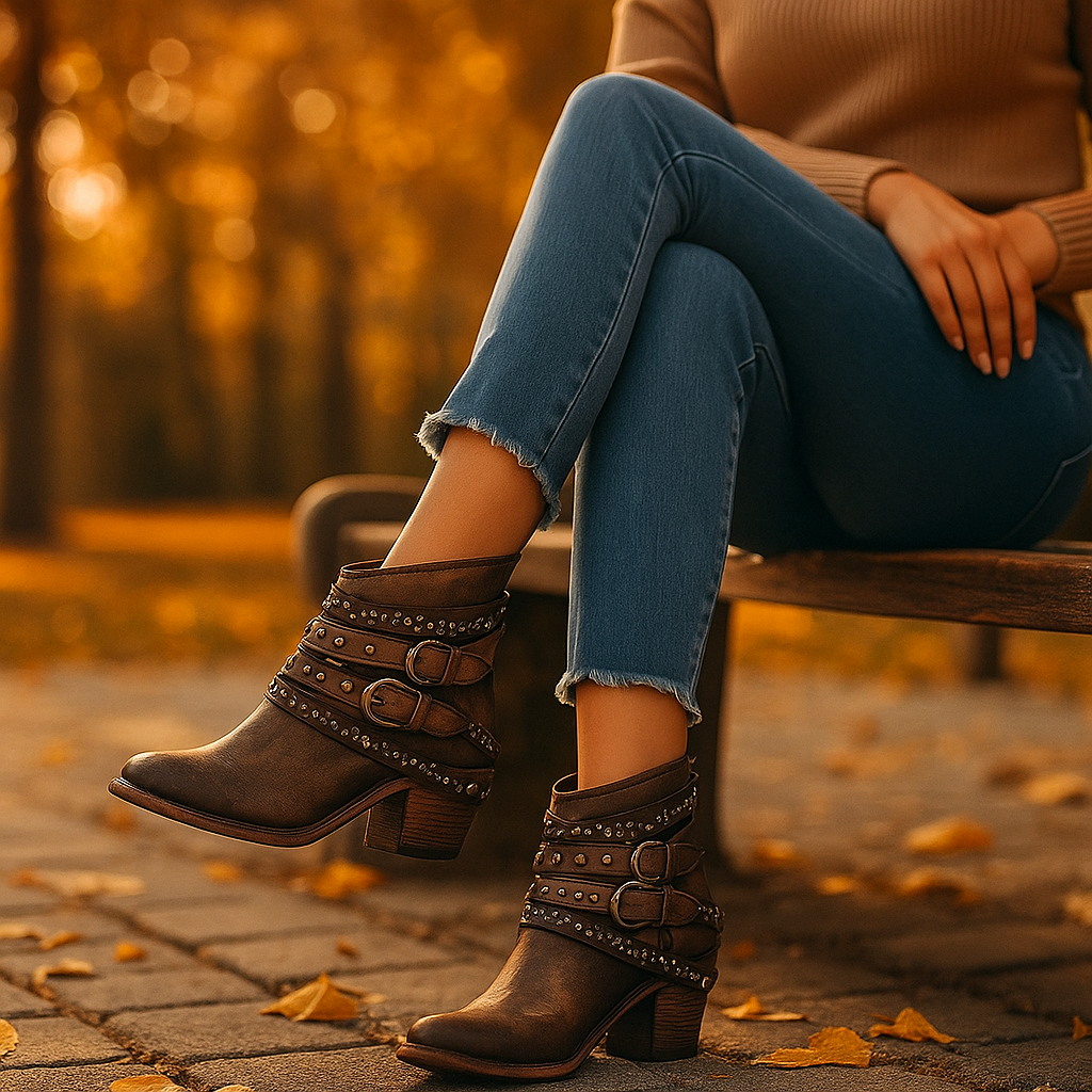 Bottes vintage femme à boucles - Style Intemporel et Confort