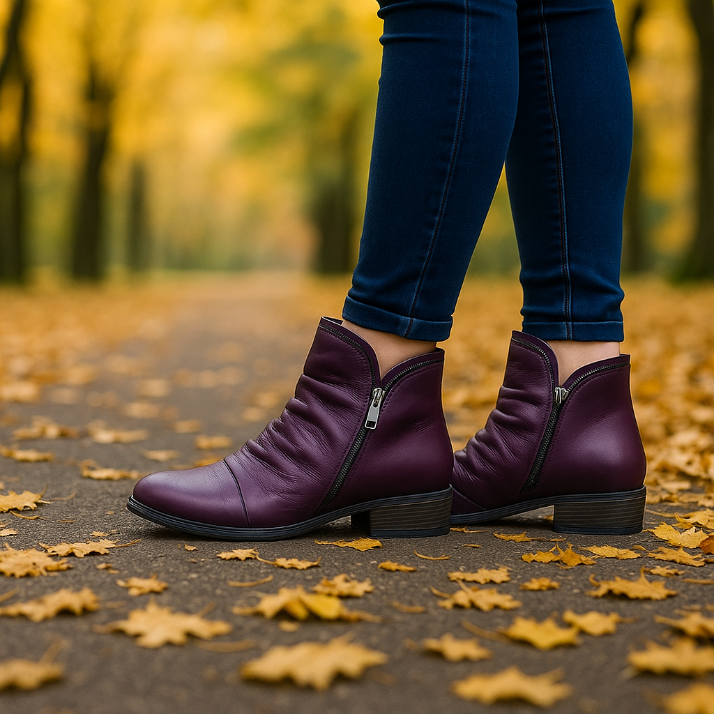 Bottines Confort Chaudes Femme Cuir Synthétique Moderne