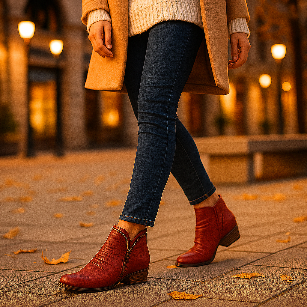 Bottines Confort Chaudes Femme Cuir Synthétique Moderne