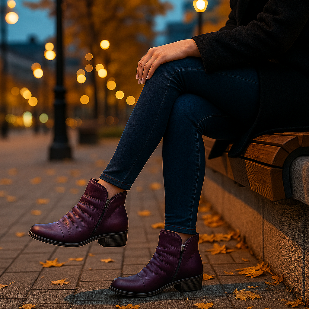 Bottines Confort Chaudes Femme Cuir Synthétique Moderne