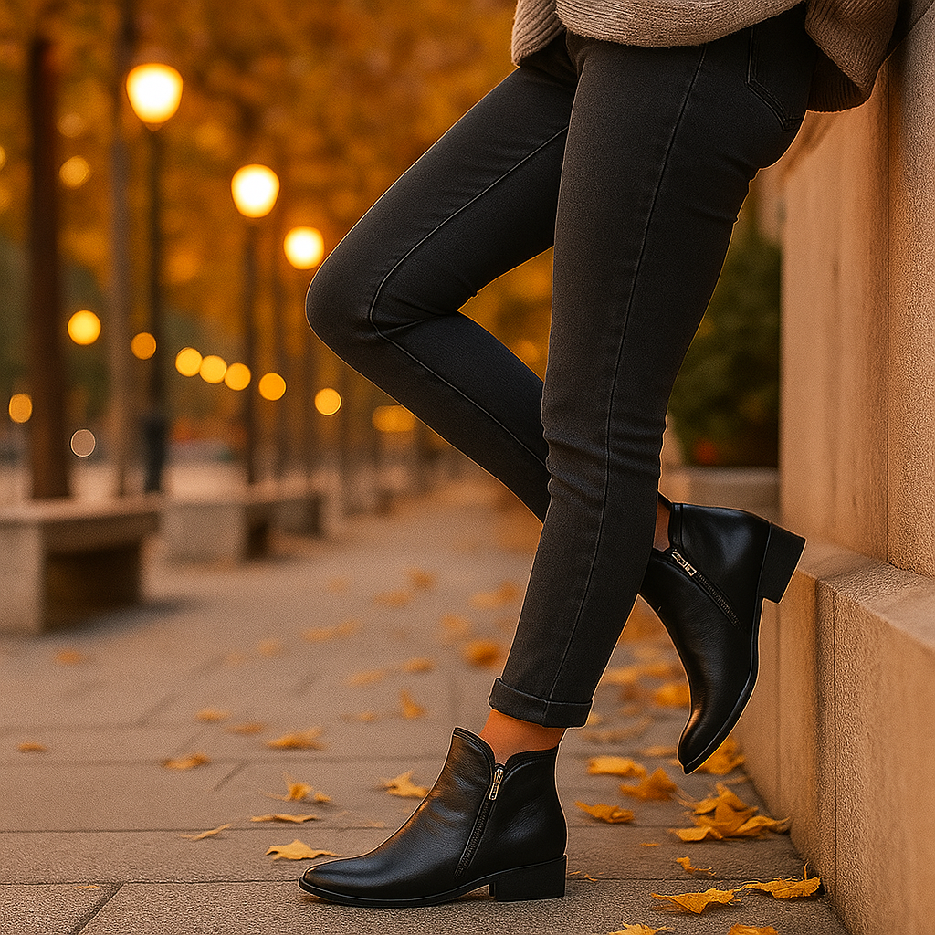 Bottines Confort Chaudes Femme Cuir Synthétique Moderne