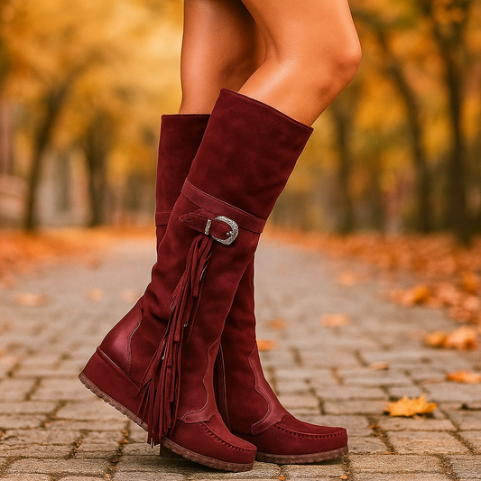 Bottes Hautes à Franges Femme Confort & Style