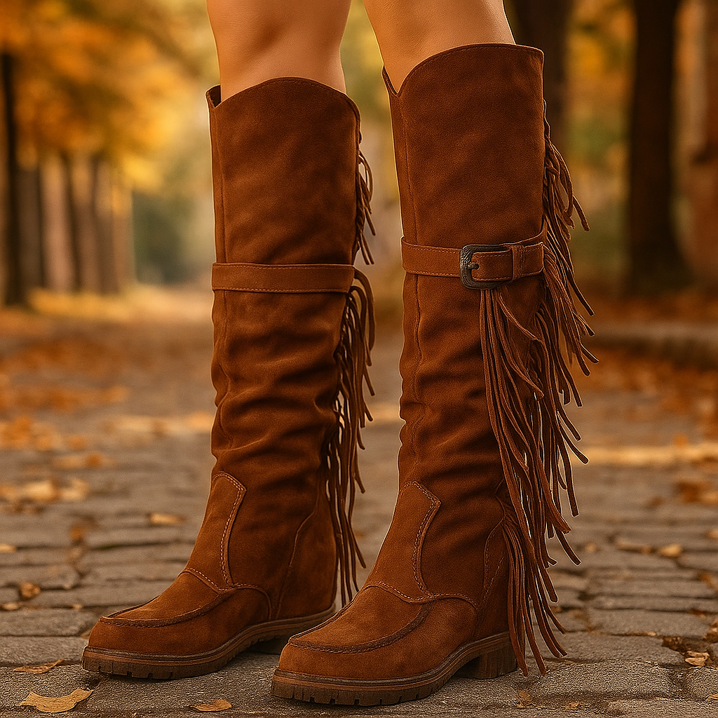 Bottes Hautes à Franges Femme Confort & Style