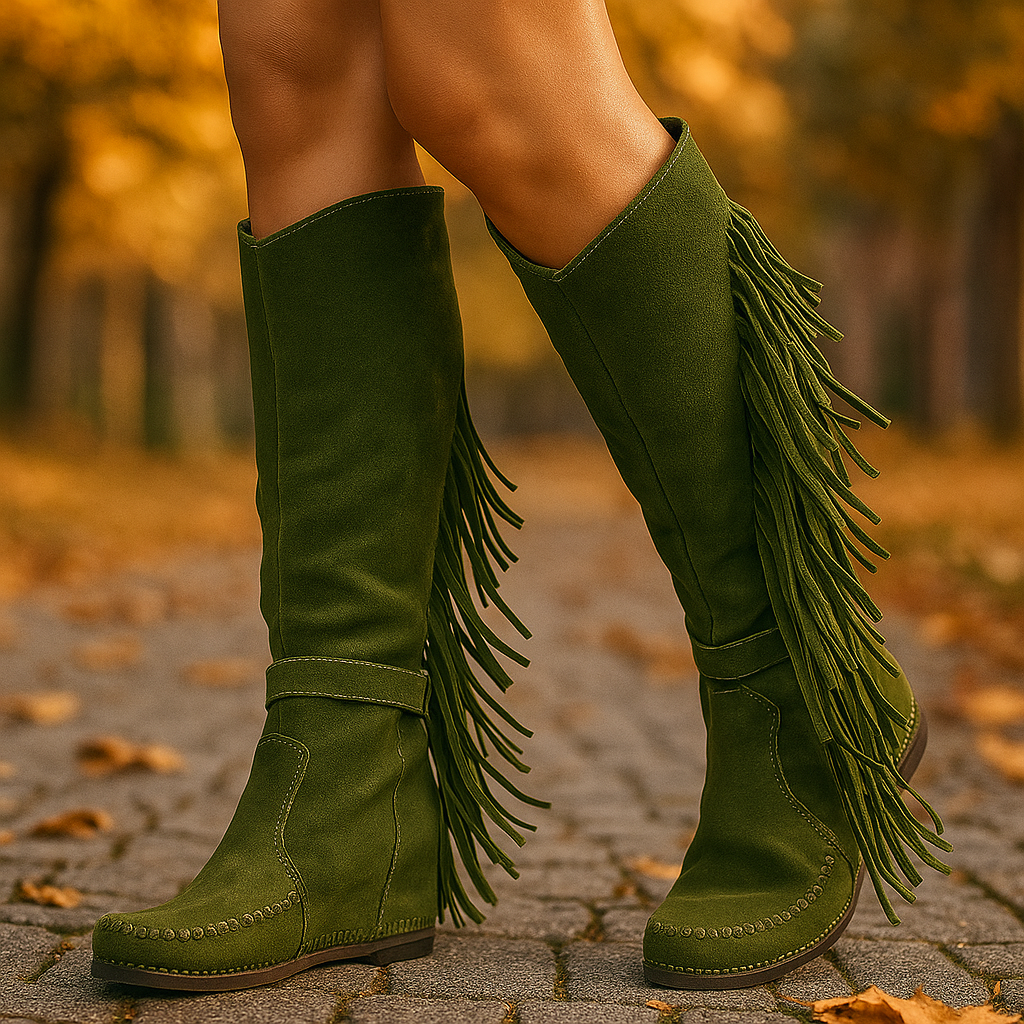 Bottes Hautes à Franges Femme Confort & Style
