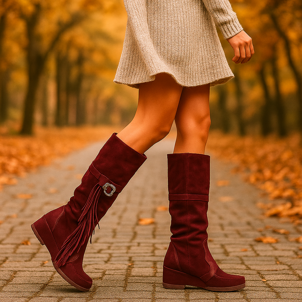 Bottes Hautes à Franges Femme Confort & Style
