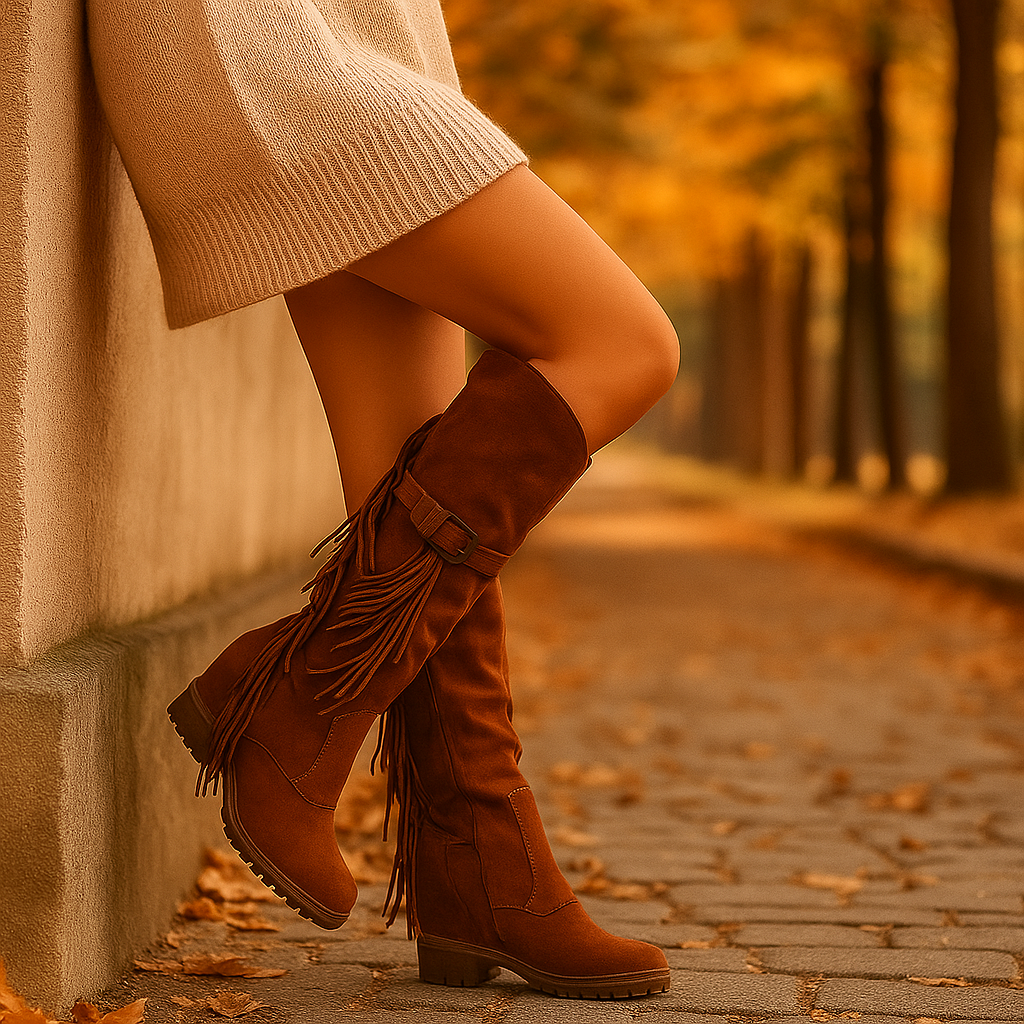 Bottes Hautes à Franges Femme Confort & Style
