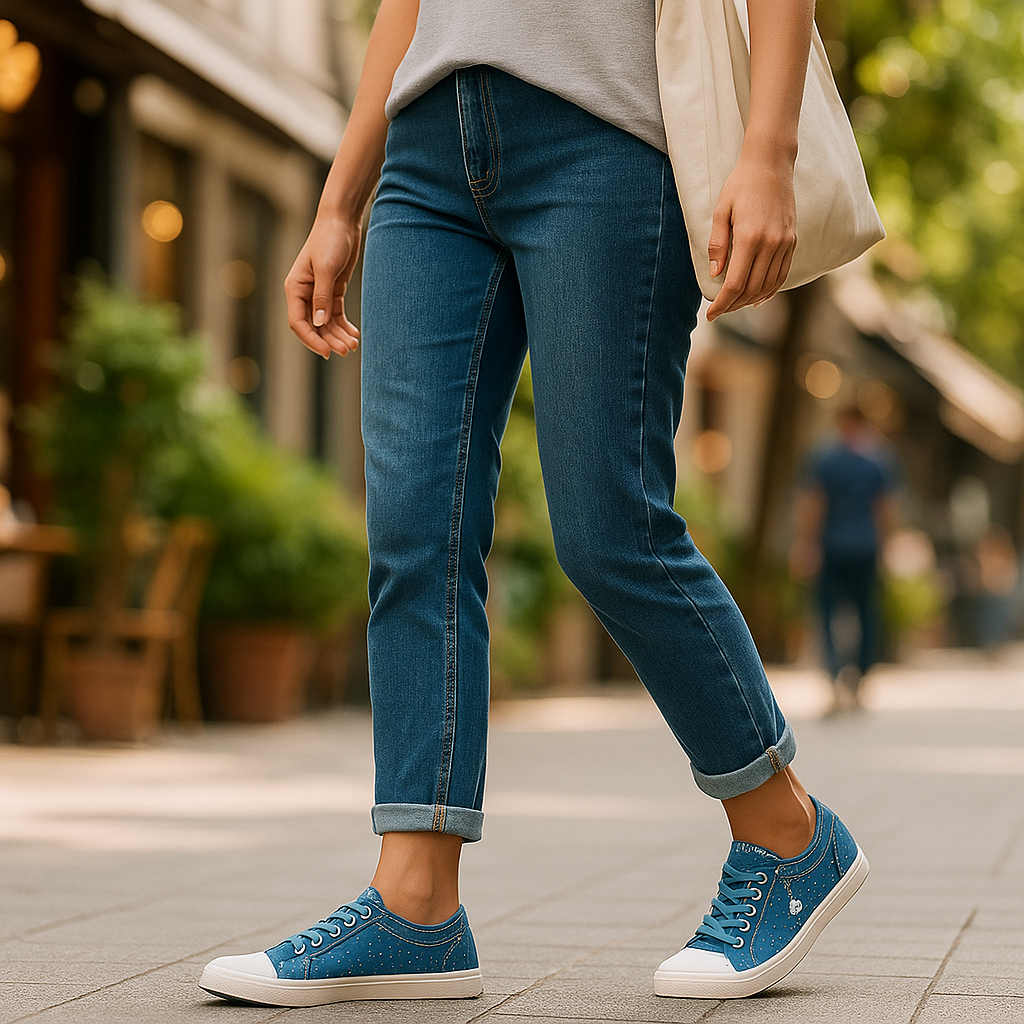 Lara - Baskets confort femme à pois