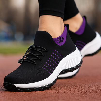 Baskets orthopédiques femme largeur confortable amorti